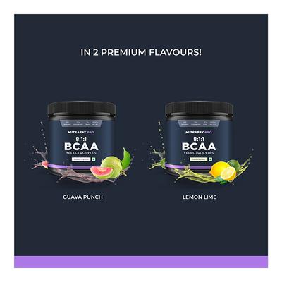 Nutrabay Pro 8.1.1 BCAA + Electrolytes - Guava Punch 250 gm - Bcaa Supplements