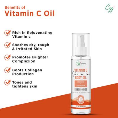 CGG Cosmetics Vitamin C Serum - In Body Oil For Dark Pigmented Skin 100 ml - Creams/Oils/Lotions