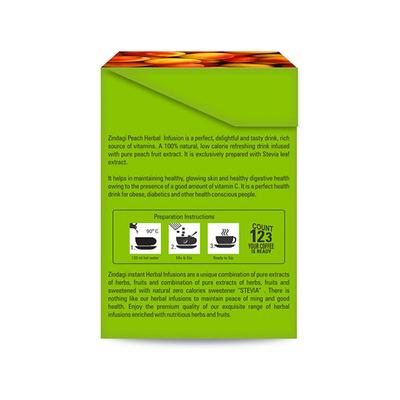 Zindagi Peach Herbal Infusion Sachet 20's - Herbal Juices