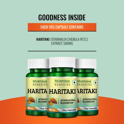 Morpheme Remedies Haritaki - 500mg Extract 60's - Herbal Dietary Supplement