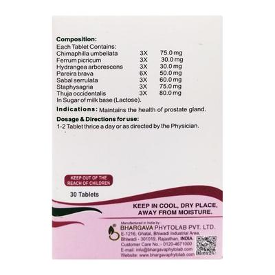 Bhargava Prostoral Tablet 30's - Homeopathic Complex Tablet
