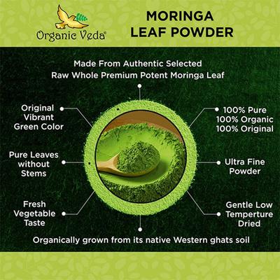 Organic Veda Moringa Leaf Powder 200 gm - Pure Herbs