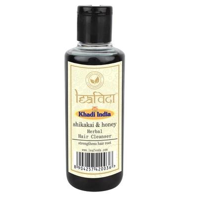 Khadi Leafveda Herbal Hair Cleanser - Shikakai & Honey 210 ml - Shampoos