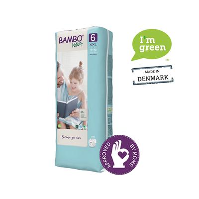 Bambo Nature Tape Diapers with Wetness Indicator - XXL (6) 40's - Diapers & Wipes