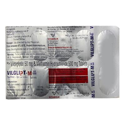 VILGLIPT M 500mg Tablet 10's - Diabetes-Ant