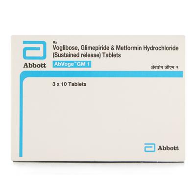 ABVOGE GM 1mg Tablet 10's - Diabetes-Ant