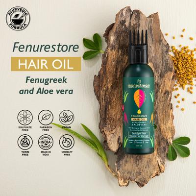 Manestream FenuRestore Hair Oil - Fenugreek & Aloevera 100 ml - Hair Oils
