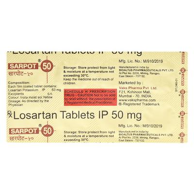 SARPOT 50mg Tablet 10's - Hypertension-Ang