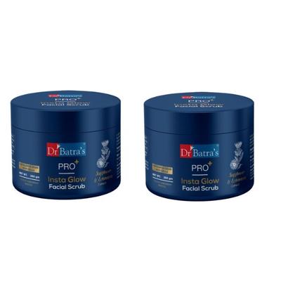 Dr Batra's PRO+ Insta Glow Facial Scrub (Pack of 2 x 250 gm) - Face Scrubs