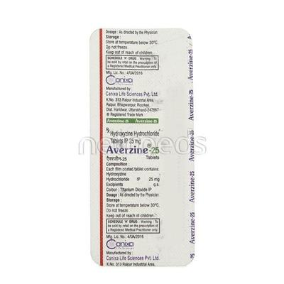 Averzine 25mg Tablet 10'S - Anxiety-Anx