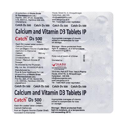 CATCH D3 500 Tablet 15's - Supplements-Cal