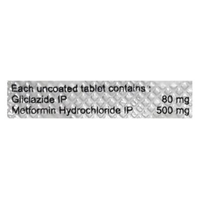 GLIVANCE M 80/500mg Tablet 10's - Diabetes-Ant