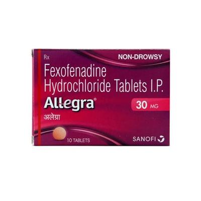 Allegra 30mg Tablet 10'S - Allergies-Ant