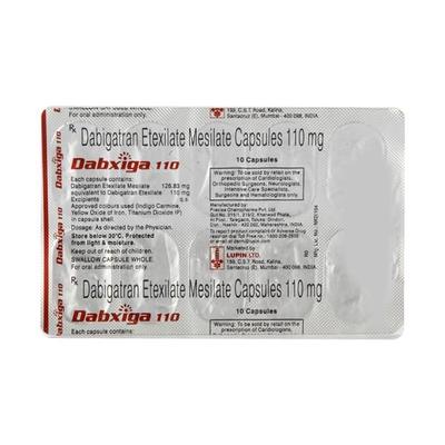 Dabxiga 110mg Capsule 10'S - Blood Clot-Ant