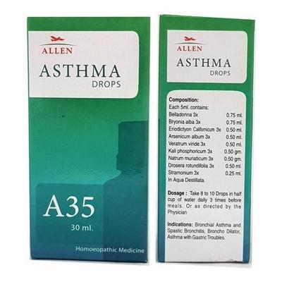 Allen A35 Asthma Drops 30 ml - Homeopathic Drops