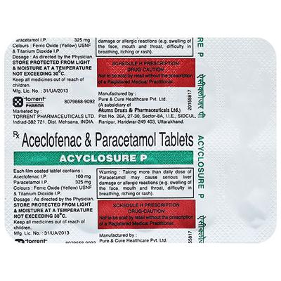 ACYCLOSURE P Tablet 10's - Pain relief-Ano
