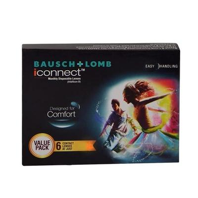 Bausch & Lomb iConnect Monthly Contact Lens - 6 Lens/Box (-4.0) - Eyecare Lenses