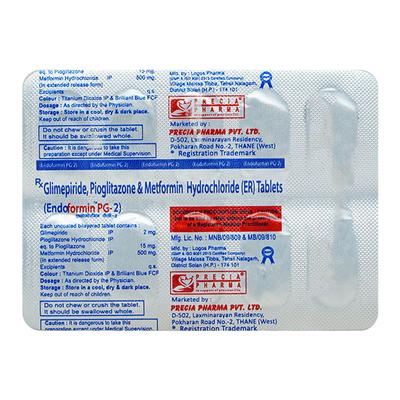 ENDOFORMIN PG2 Tablet 10's - Diabetes-Ant