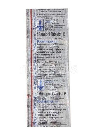 Ramistar 10mg Tablet 10'S - Hypertension-ACE
