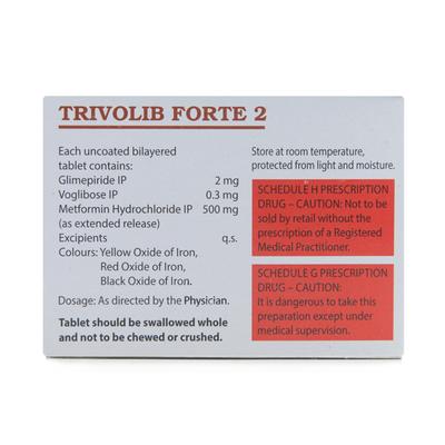 Trivolib Forte 2mg Tablet 10'S - Diabetes-Ant