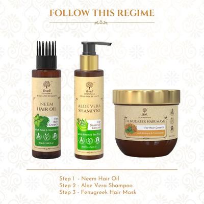 Khadi Essentials Marmik Regenerative Hair Oil - Neem, Tea Tree, Basil & Vitamin E 200 ml - Hair Oils