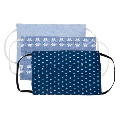 Faballey Ethnic 2 Ply Pleated Reusable Mask Set (3 Pcs) - Face Mask