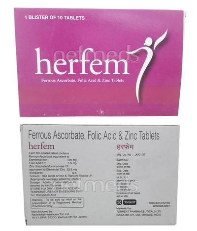 Herfem Tablet 10'S - Iron Supplement/Anaemia-Vma