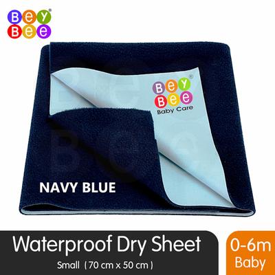 BeyBee Baby Care Waterproof Bed Protector Sheet - Navy Blue (S) 1's - Baby Bedding