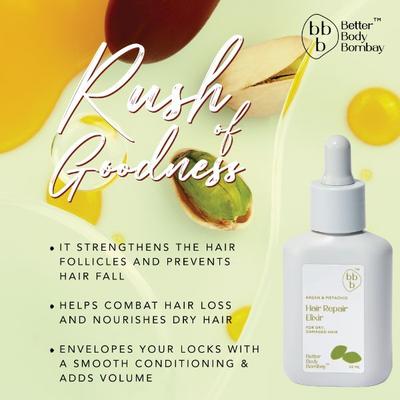 BBB Better Body Bombay Hair Repair Elixir-Argan & Pistachio 50 ml - Hair Treatment