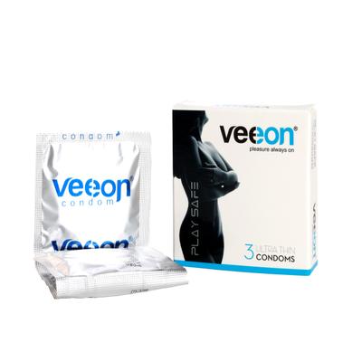 Veeon Play Safe Ultra Thin Condom 3's - Plain/Flavoured Condoms