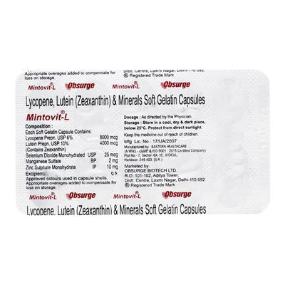 MINTOVIT L Capsule 10's - Supplements-Vam