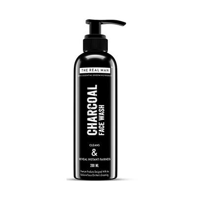 The Real Man Instant Fairness Charcoal Face Wash 200 ml - Face Wash & Cleansers