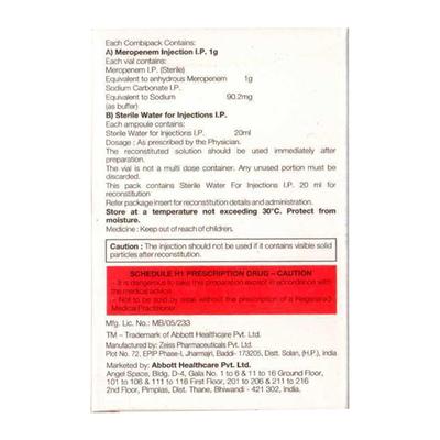 MEROPROTECT Combipack Injection 1's - Bacterial Infections-OAB