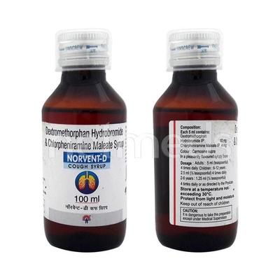 Norvent D Cough Syrup 100ml - Cough And Cold-Cou