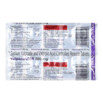 VALPOCARE CR 200 Tablet 10's - Epilepsy/Convulsion-Ant