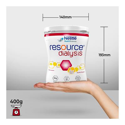 Nestle Resource Dialysis Powder - Vanilla Flavour 400 gm (Pet Jar) - Protein Supplements
