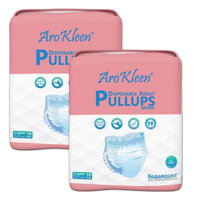AroKleen Premium Pull Ups Disposable Adult Diaper (XL) (96 cm - 165 cm) (Pack of 2 x 10's) 1's - Adult Diapers & Pads