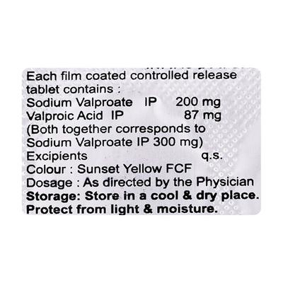 Valporate Chrono 300mg Tablet 10'S - Epilepsy/Convulsion-Ant