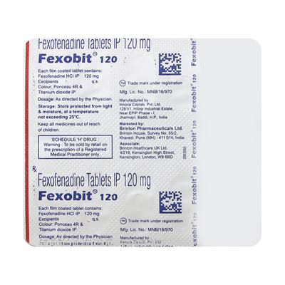 FEXOBIT 120mg Tablet 10's - Allergies-Ant