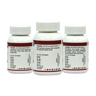 Dr. Axico Diabetes Manager Capsule Kit (DMY - 23M, DMY - 23D & DMY - 23Y) (Pack of 3 x 60's) 1's - Speciality Medicines