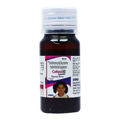 COLIZA D PEPPERMINT FLAVOUR Suspension 30ml - Ulcer/Reflux/Flatulence-GIT