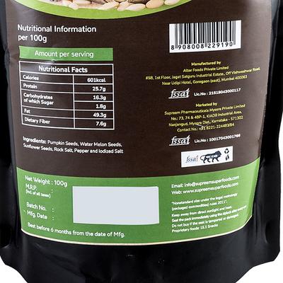 Supreem Super Foods Normalife Seeds - Seedy Mix 100 gm - Nutritional Bars