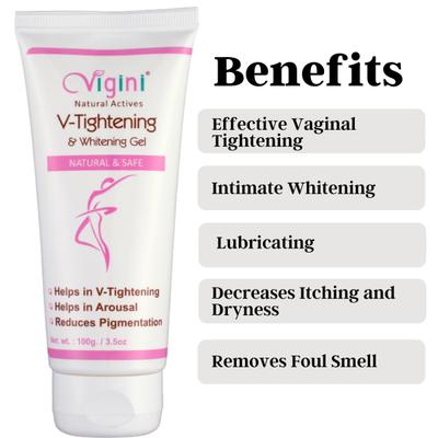 Vigini V-Tightening & Whitening Gel 100 gm - Intimate Cream/Gel