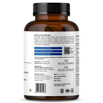 Nirvasa KETO Advanced Tablet (Pack of 3 x 60's) 1's - Weight Loss