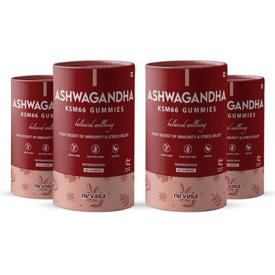 Nirvasa Ashwagandha KSM 66 Gummies (Pack of 4 x 60's) 1's - Sexual Care