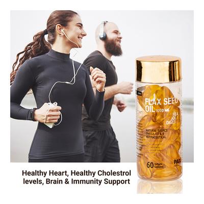 PAX Naturals Flaxseed Oil 1000 mg Softgel Capsule 60's - Herbal Dietary Supplement