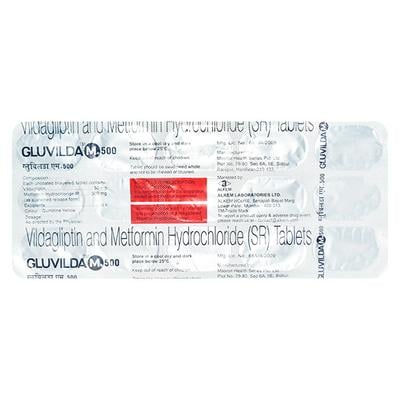 GLUVILDA M 500mg Tablet 15's - Diabetes-Ant