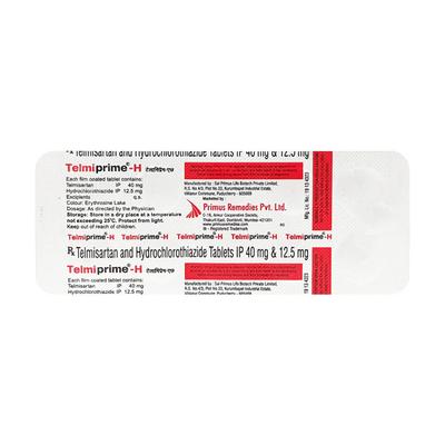 Telmiprime H 40/12.5mg Tablet 10'S - Hypertension-Ang