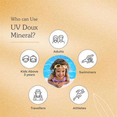 UV Doux Mineral Sunscreen SPF 50 PA ++++ Gel 50 gm - Face Sunscreen