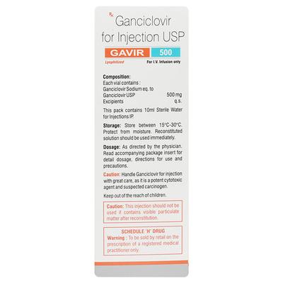 GAVIR 500 Injection 1's - Viral infections-Ant
